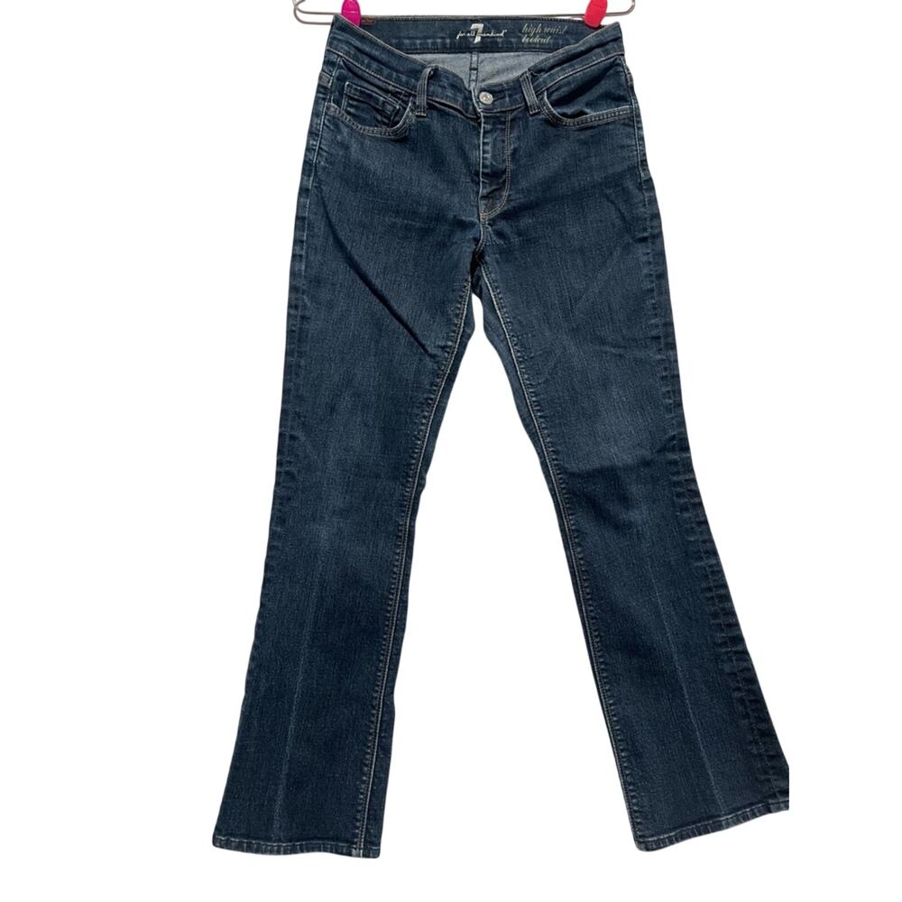 7 For All Mankind High Waist Bootcut Jeans Dark Wash Size 27